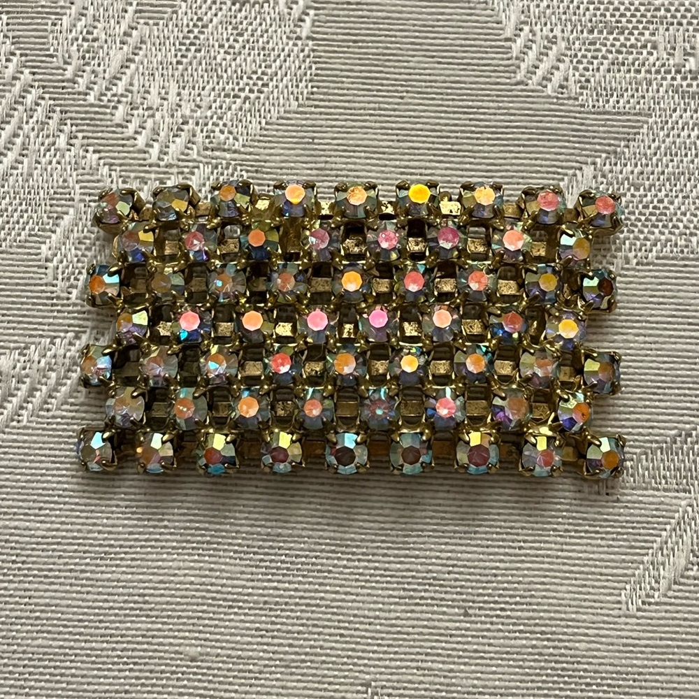 VINTAGE MUSI shoe clip in rhinestone gold tone